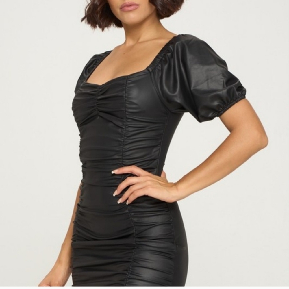CHOCOLATE, BLACK OFF SHOULDER BODYCON, SMALL